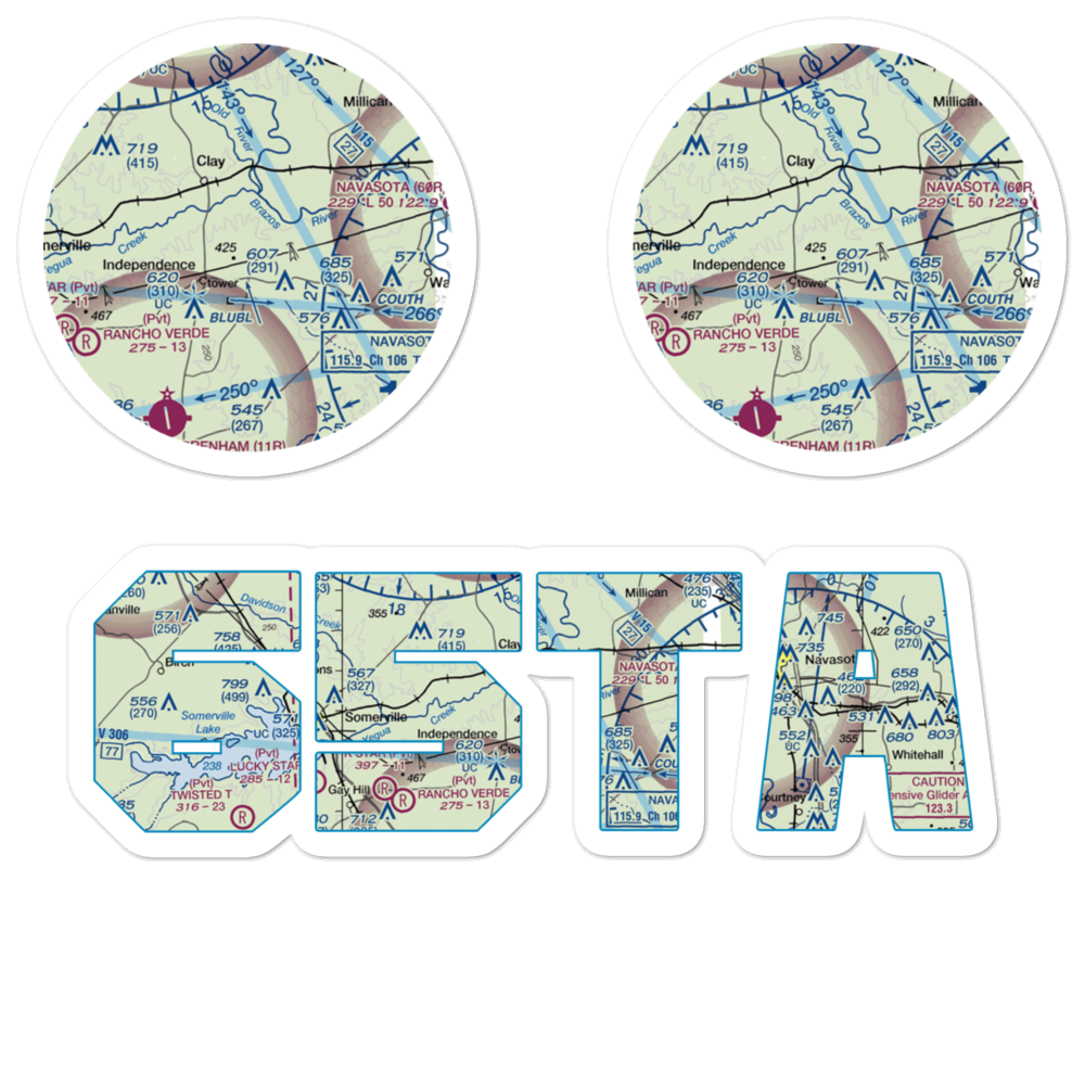 Flying C Ranch Airport (65TA) VFR Sectional Sticker Pack 