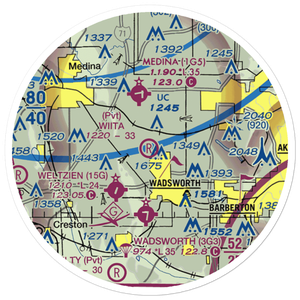 Wiita Farms Airport (65OH) VFR Sectional Sticker (20 mile)