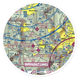 Wiita Farms Airport (65OH) VFR Sectional Sticker (30 mile)