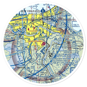 Southern Seaplane Airport (65LA) VFR Sectional Sticker (30 mile)