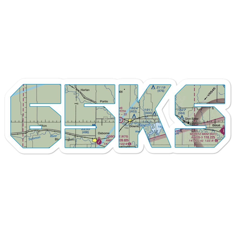 Griffith Field (65KS) VFR Sectional Sticker 