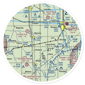 Frings Airport (65IS) VFR Sectional Sticker (30 mile)