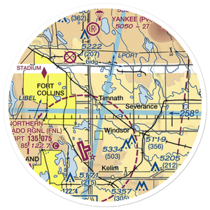 Wkr Airport (65CO) VFR Sectional Sticker (20 mile)