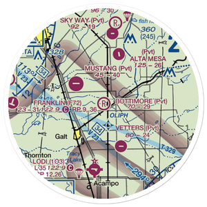Bottimore Ranch Airport (65CN) VFR Sectional Sticker (20 mile)