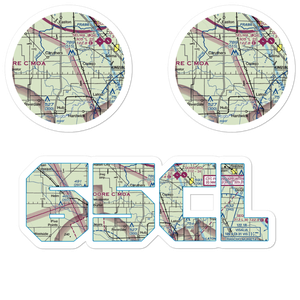 Al Divine Airport (65CL) VFR Sectional Sticker Pack
