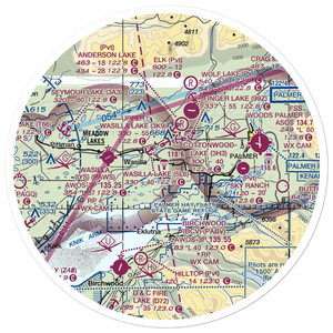 Mcdonald Ridge Airport (65AK) VFR Sectional Sticker (30 mile)