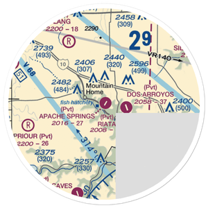 Apache Springs Airport (64TE) VFR Sectional Sticker (20 mile)