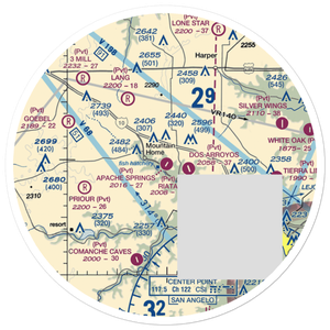 Apache Springs Airport (64TE) VFR Sectional Sticker (30 mile)