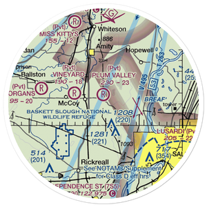 Plum Valley Airport (64OR) VFR Sectional Sticker (20 mile)