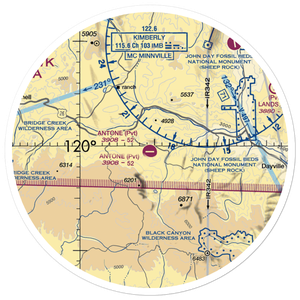 Antone Ranch Airport (64OG) VFR Sectional Sticker (30 mile)