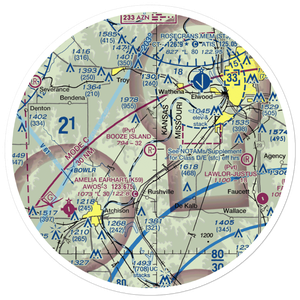 Booze Island Airport (64MO) VFR Sectional Sticker (30 mile)
