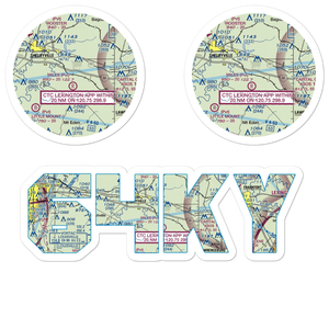Hemp Ridge Airport (64KY) VFR Sectional Sticker Pack