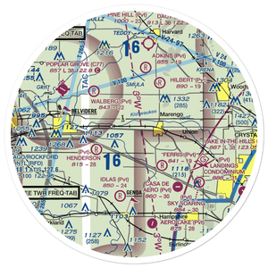 Walpole Airport (64IL) VFR Sectional Sticker (30 mile)