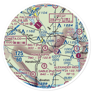 Big 'T' Airport (64GA) VFR Sectional Sticker (20 mile)