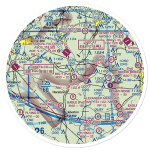 Big 'T' Airport (64GA) VFR Sectional Sticker (30 mile)