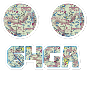 Big 'T' Airport (64GA) VFR Sectional Sticker Pack