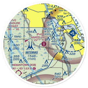 Naked Lady Ranch Airport (64FA) VFR Sectional Sticker (20 mile)