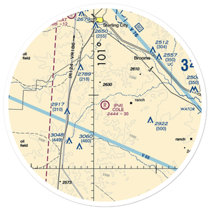 Alvie Cole Ranch Airport (TS95) VFR Sectional Sticker (30 mile)