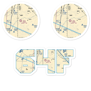 Alvie Cole Ranch Airport (TS95) VFR Sectional Sticker Pack