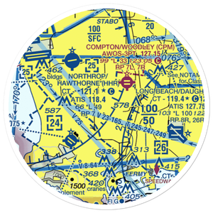 Goodyear Blimp Base Airport (64CL) VFR Sectional Sticker (20 mile)