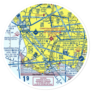 Goodyear Blimp Base Airport (64CL) VFR Sectional Sticker (30 mile)