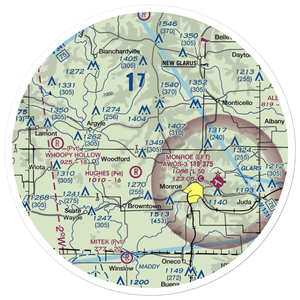 Flying H Airport (63WI) VFR Sectional Sticker (30 mile)
