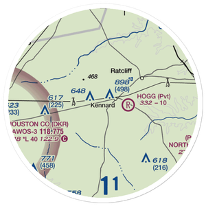 Flying S Ranch Airport (63TE) VFR Sectional Sticker (20 mile)