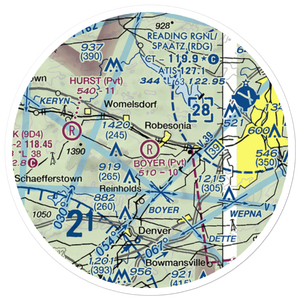 Boyer Airport (28PA) VFR Sectional Sticker (20 mile)
