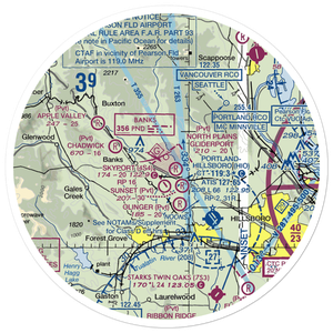 Mountaindale Airport (63OR) VFR Sectional Sticker (30 mile)