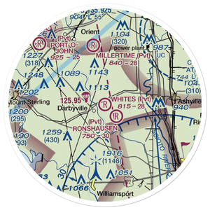 White's Airport (63OH) VFR Sectional Sticker (20 mile)
