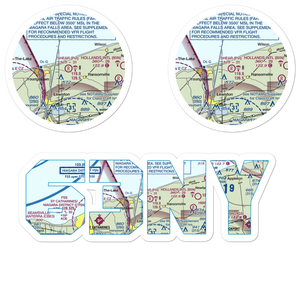 Shear Airport (63NY) VFR Sectional Sticker Pack