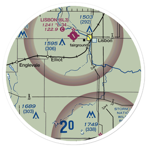Moellenkamp Airport (63ND) VFR Sectional Sticker (20 mile)