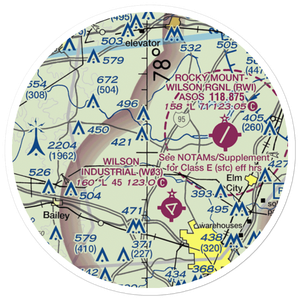 Wood Airport (63NC) VFR Sectional Sticker (20 mile)