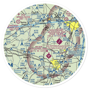 Wood Airport (63NC) VFR Sectional Sticker (30 mile)