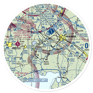 Leonards Airfield & Indust Park Airport (63LA) VFR Sectional Sticker (30 mile)