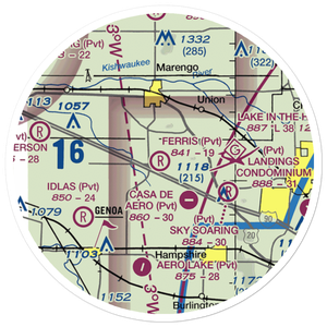 Emerick Airport (63IL) VFR Sectional Sticker (20 mile)
