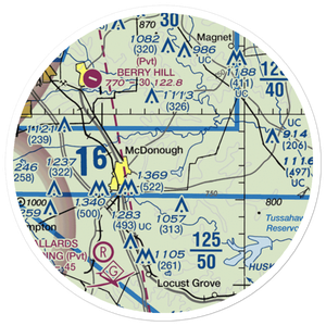 Zips Airport (63GA) VFR Sectional Sticker (20 mile)