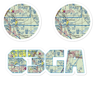 Zips Airport (63GA) VFR Sectional Sticker Pack