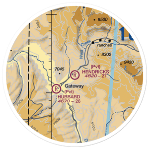 Hendricks Field At West Creek Ranch Airport (63CO) VFR Sectional Sticker (20 mile)