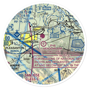 Meadowlark Field (63CN) VFR Sectional Sticker (20 mile)