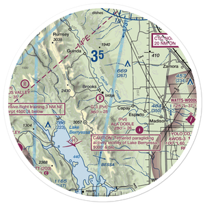 G3 Ranch Airport (63CL) VFR Sectional Sticker (30 mile)