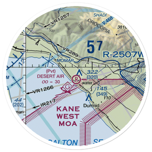 Desert Air Sky Ranch Airport (63CA) VFR Sectional Sticker (20 mile)