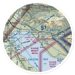 Desert Air Sky Ranch Airport (63CA) VFR Sectional Sticker (30 mile)