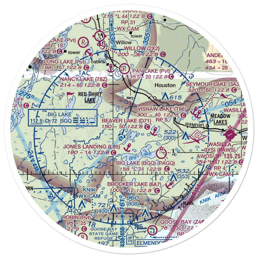 Kucera Residence Airport (63AK) VFR Sectional Sticker (30 mile) 