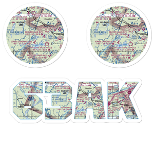 Kucera Residence Airport (63AK) VFR Sectional Sticker Pack