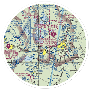 Barge Ranch Airport (62TX) VFR Sectional Sticker (30 mile)