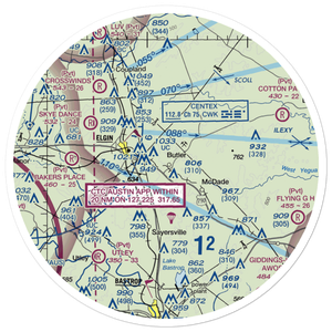 Hawken Air One Airport (62TA) VFR Sectional Sticker (30 mile)