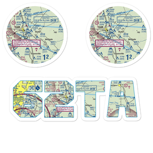 Hawken Air One Airport (62TA) VFR Sectional Sticker Pack
