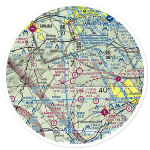 Shreveport North Airport (62PA) VFR Sectional Sticker (30 mile)
