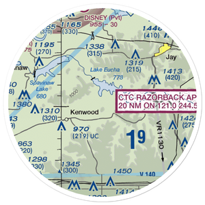 Lewis North Airport (62OK) VFR Sectional Sticker (20 mile)